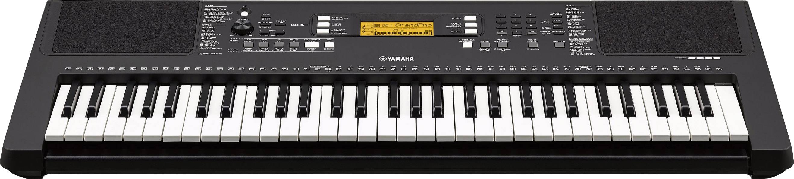 Clavier Yamaha  PSR  E363  SPSRE363 noir avec bloc d 