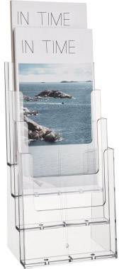 Helit the helpdesk H2352002 Porte-brochures transparent 1/3 DIN A4 vertical Nombre de compartiments 4 1 pc(s) (l x H x P-0