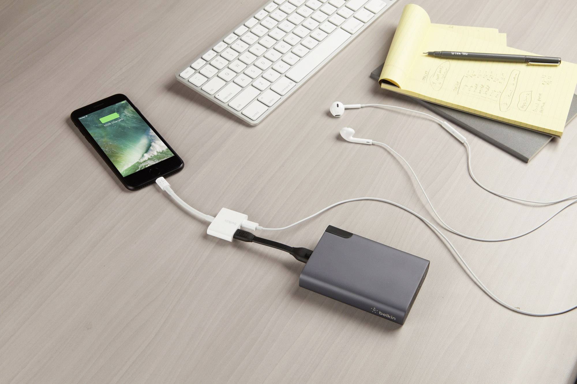 Belkin Adaptateur [1x Dock mâle Lightning - 2x Dock Apple femelle Lightning] blanc-4