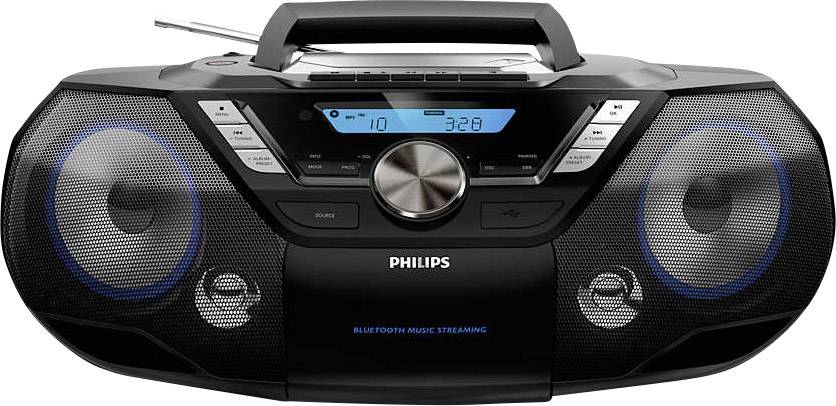 Philips AZB798T Radio-lecteur CD DAB+, FM Bluetooth, CD, Cassette, USB noir-1