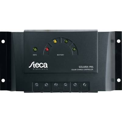 'Régulateur de charge solaire Steca Solarix PRS : Affiche les LED d'information et de batterie. Modèle pour une charge solaire efficace.'