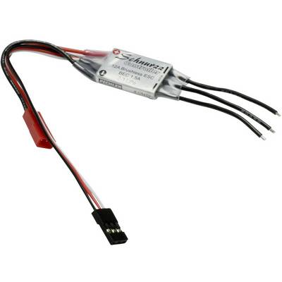 Régulateur électronique de vitesse (ESC) avec différents câbles et connecteurs, adapté aux applications de modélisme télécommandé.