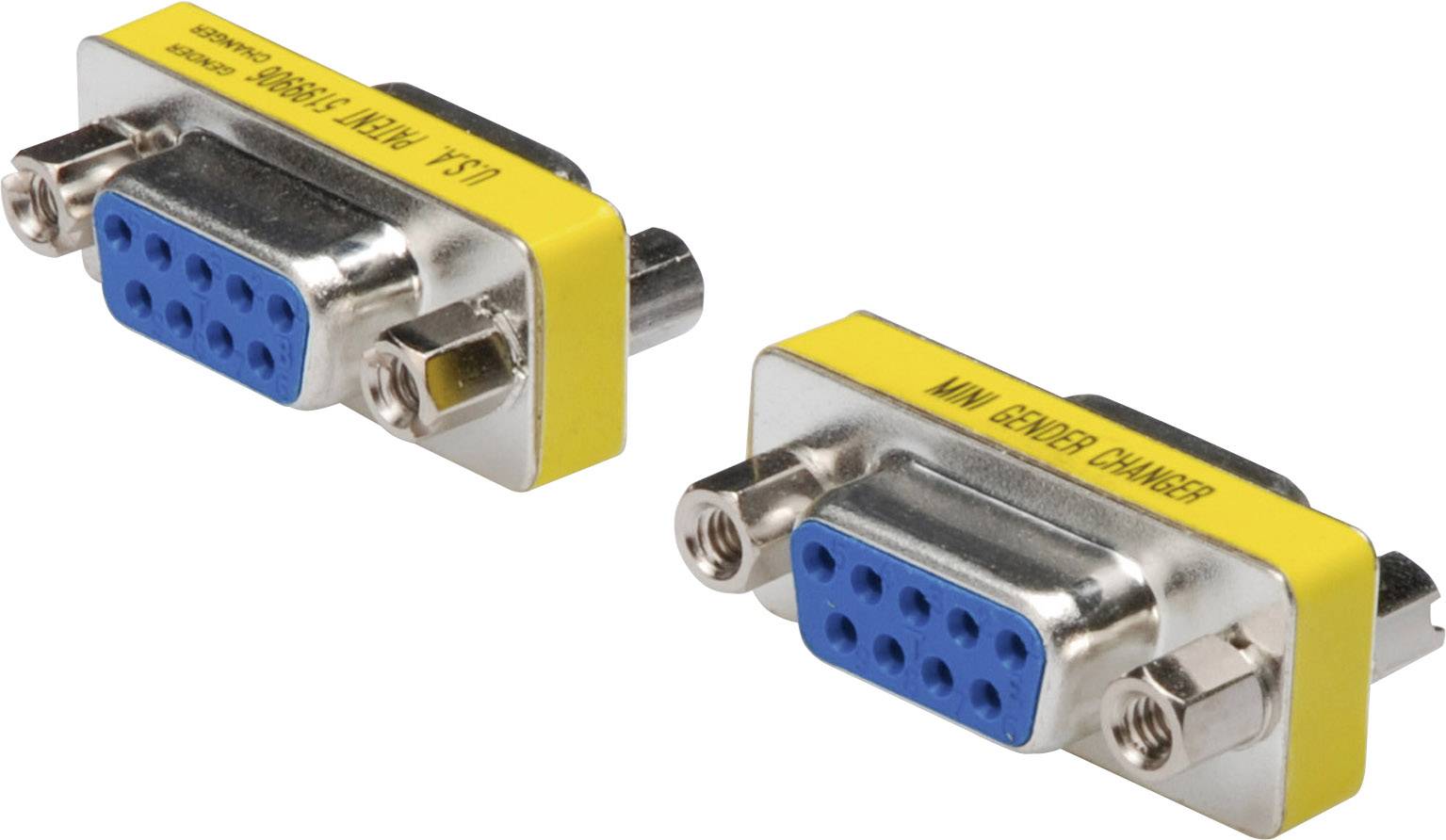 Digitus série Adaptateur [1x SUB-D femelle 9 pôles - 1x SUB-D femelle 9 pôles] argent, bleu, jaune