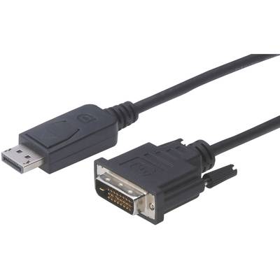 Câble adaptateur Digitus DisplayPort / DVI Fiche mâle DisplayPort, Fiche mâle DVI-D 24+1 pôles 2.00 m noir DB-340301-020