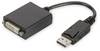 Digitus DB-340409-001-S DVI / DisplayPort Adaptateur [1x DisplayPort mâle - 1x DVI femelle 24+5 pôles] noir rond, blindage double, verrouillable 15.00 cm