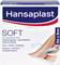 Emballage de Hansaplast Pansement, 5m x 8cm, pour peaux sensibles, flexible et respirant, avec l'image d'une paire de ciseaux.
