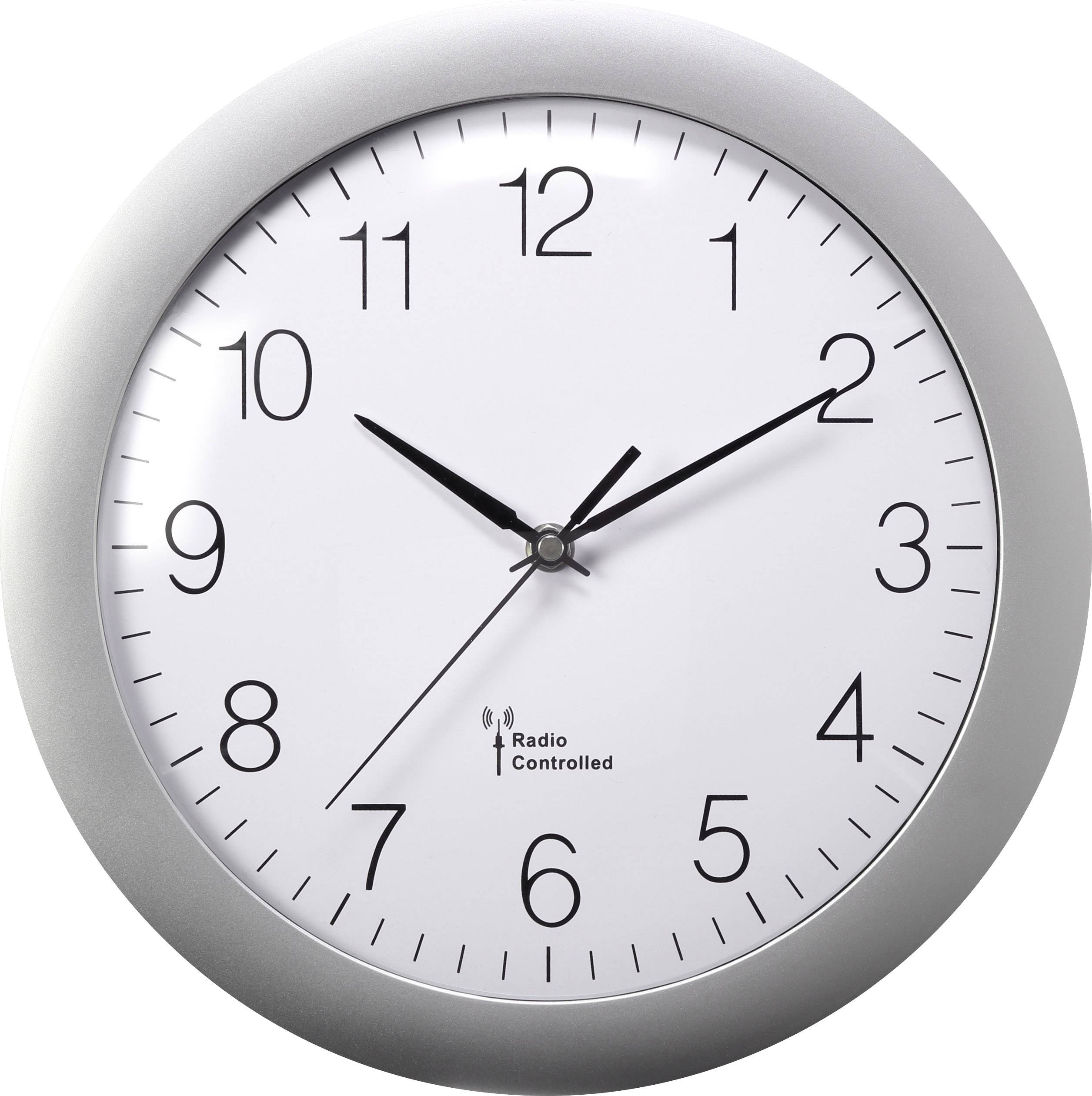 Horloge murale MXP3601S radiopiloté(e) 30 cm x 56 mm argent