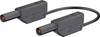 Stäubli SLK410-E/N/SIL Cordon de mesure de sécurité Banane mâle 4 mm Banane mâle 4 mm 0.50 m noir 1 pc(s)