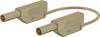 Stäubli SLK410-E/N/SIL Cordon de mesure de sécurité Banane mâle 4 mm Banane mâle 4 mm 0.50 m marron 1 pc(s)