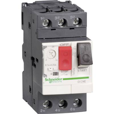 Un disjoncteur de Schneider Electric avec des positions de commutateur 'OFF' et 'ON', et un bouton rotatif pour régler l'intensité du courant.