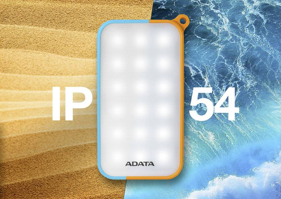 ADATA D8000L Powerbank (batterie supplémentaire) 8000 mAh LiPo USB-A, Micro USB orange Lampe de poche-5