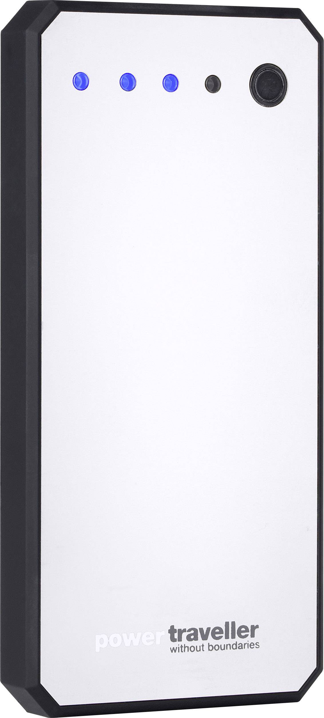 Power Traveller Discovery Powerbank (batterie supplémentaire) 6000 mAh LiPo acier inoxydable, noir Extérieur, Affichage -4