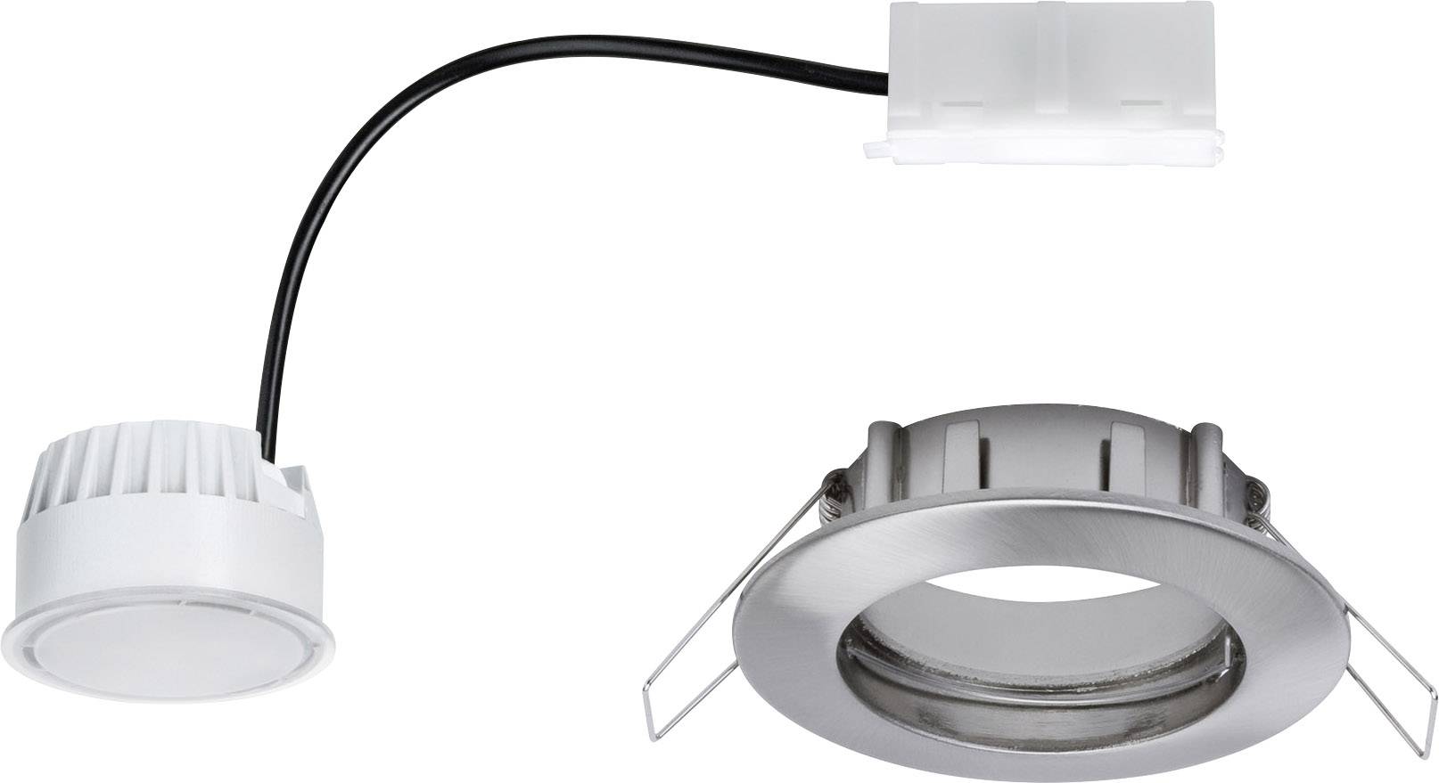 spot encastrable led pour salle de bain led integree paulmann coin 93975 blanc chaud 68 w fer brosse