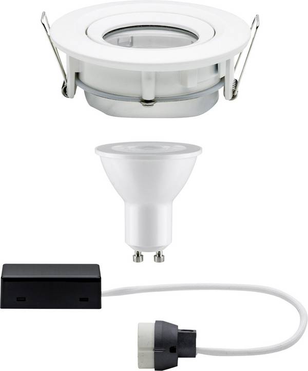 Paulmann Nova Spot encastrable pour salle de bains LED GU10 7 W IP65 blanc mat