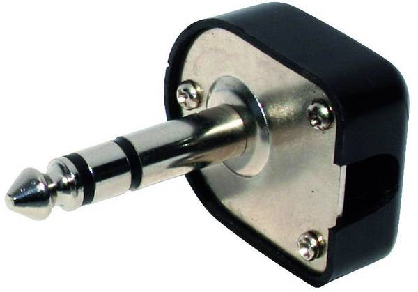 Jack 6.35 mm mâle, coudé TRU COMPONENTS 1559782 Nombre de pôles: 3 stéréo noir 1 pc(s)
