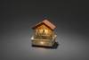 Konstsmide 2821-100 Figurine en bois marché blanc chaud LED naturel, orange émission de lumière indirecte, avec interrupteur