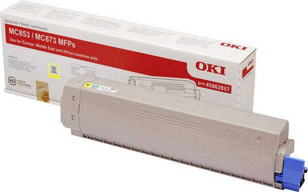 OKI MC853/873 yellow toner 7.3K
