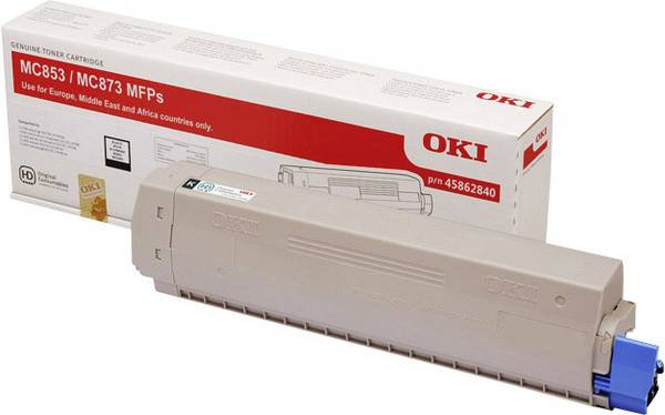 OKI Toner MC853 MC873 d'origine  noir 7000 pages 45862840