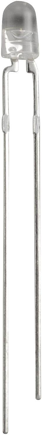 Une diode LED rouge unique avec deux bornes métalliques, fréquemment utilisée dans les circuits électroniques pour l'indication lumineuse.