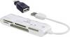 Lecteur de carte mémoire USB-C™ / USB2.0 tout-en-un renkforce CR45e - pour tablettes, smartphones et PC, blanc