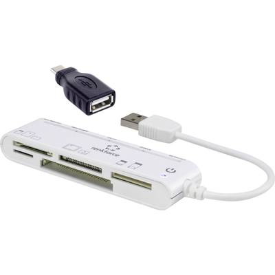   Renkforce  CR45e  Lecteur de carte mémoire externe    USB 2.0, USB-C®  blanc