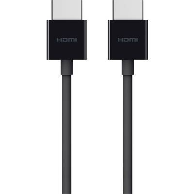 Câble de raccordement Belkin HDMI Fiche mâle HDMI-A, Fiche mâle HDMI-A 2.00 m noir AV10168bt2M-BLK 4K UHD Câble HDMI-0