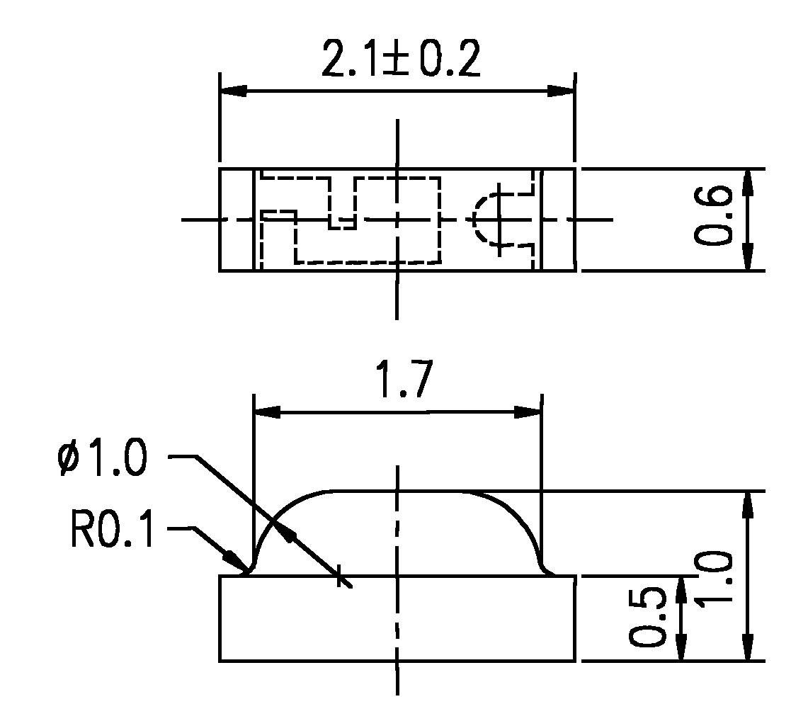 Everlight Opto 12-215SURC/S530-A2/TR8 LED CMS forme spéciale rouge 48 mcd 130 ° 20 mA 2 V Tape cut-1