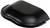 Couvercle rectangulaire en plastique noir avec des bords arrondis. Utilisé comme protection ou insert de couverture.