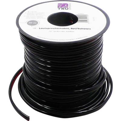 Câble haut-parleur  TRU COMPONENTS 93030c482 1565744 2 x 0.80 mm² rouge, noir 30 m