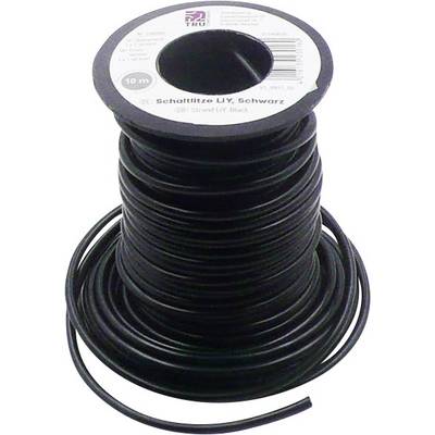 Rouleau noir de 10 mètres de fil de câblage LIY, adapté pour les installations électriques.