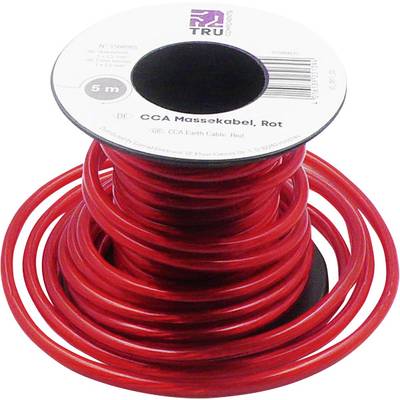 Câble de masse  TRU COMPONENTS 93030c469 1568965 1 x 2.50 mm² rouge 5 m