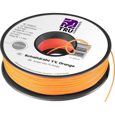 Fil de câblage Yv TRU COMPONENTS YV 1565378 1 x 0.20 mm² orange 25 m