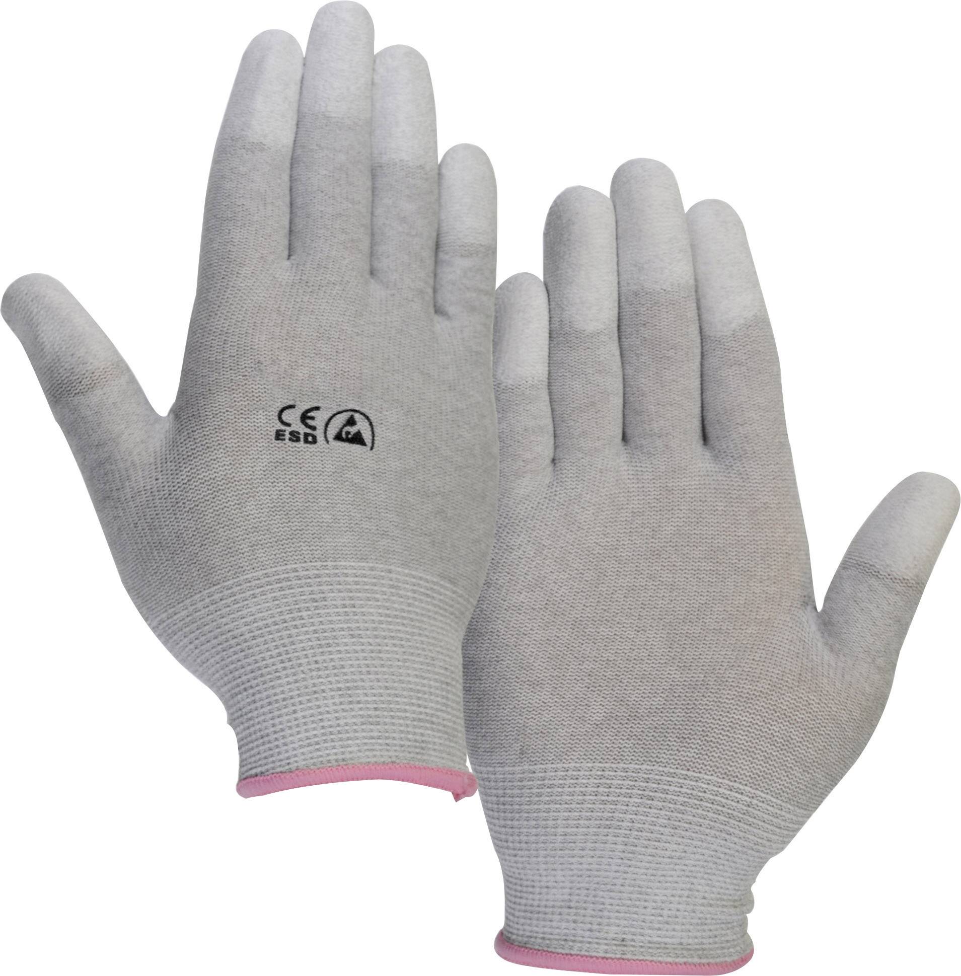 Gant antistatique (ESD) Taille du vêtement: M TRU COMPONENTS EPAHA-RL-M 1571146 avec revêtement sur les doigts Polyamide