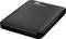 Disque dur externe noir portant l'inscription 'WD Elements' sur sa surface.