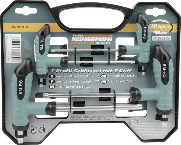 Brüder Mannesmann  pour l'atelier Jeu de tournevis 8 pièces TORX® intérieur