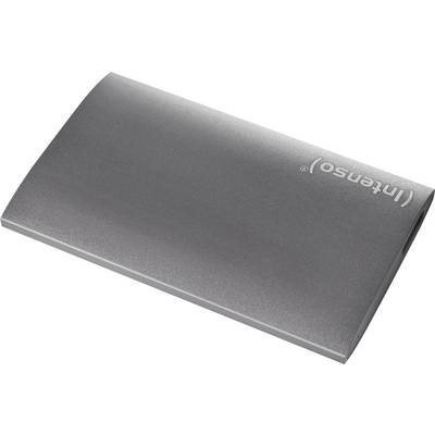 Disque dur externe dans un boîtier gris d'Intenso.