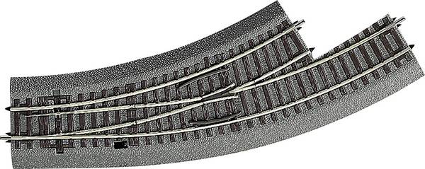(H0) Voie Rocoline (avec ballast) 42560 Aiguillage enroulé, à gauche  1 pc(s)