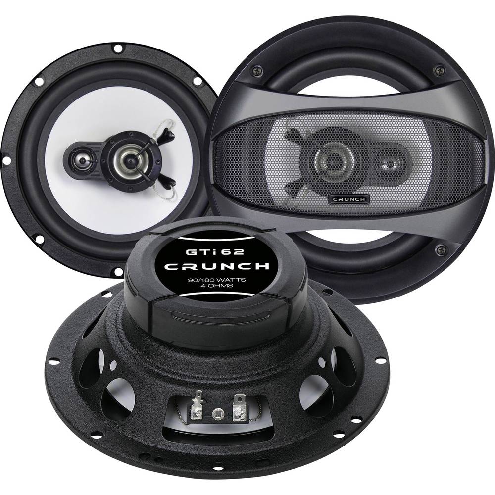 Haut-parleur coaxial 3 voies à encastrer Crunch GTI-62 GTI-62 180 W 1 pc(s) - Conrad Electronic magasin haut parleur voiture