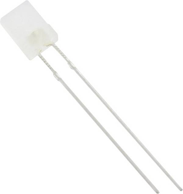TRU COMPONENTS 1577314 LED blanc rectangulaire 2 x 5 mm 175 mcd 120 ° 20 mA