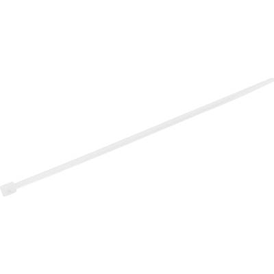 TRU COMPONENTS 1577919  Serre-câble 100 mm 1.90 mm blanc stabilisé à la chaleur 100 pc(s)