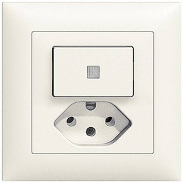 Edizio by Feller  Insert Interrupteur et prise EDIZIOdue blanc 87063.ARL.FMI.L.61.34 1 pc(s)