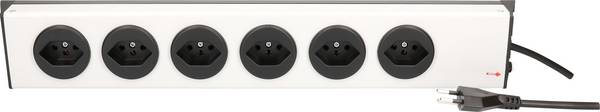 Multiprise avec parafoudre Max Hauri 127390  argent, noir fiche CH 1 pc(s)
