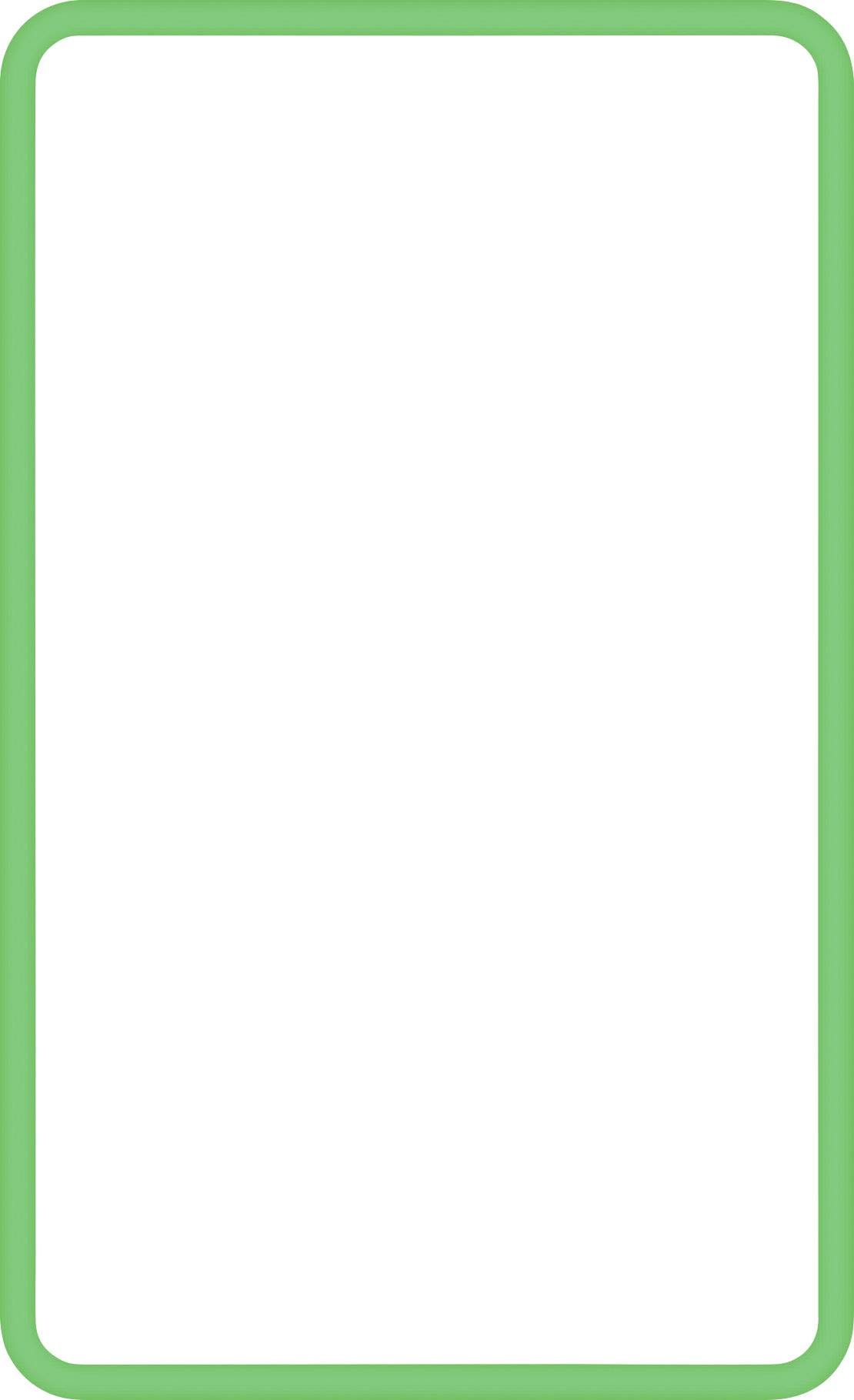 Cadre vert avec intérieur blanc.