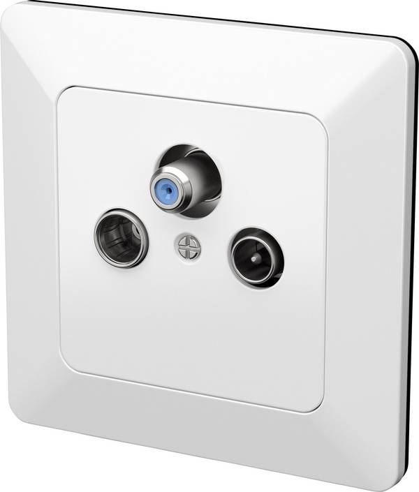 Modino Priamos  Insert Prise TV, radio Priamos blanc 140291 1 pc(s)