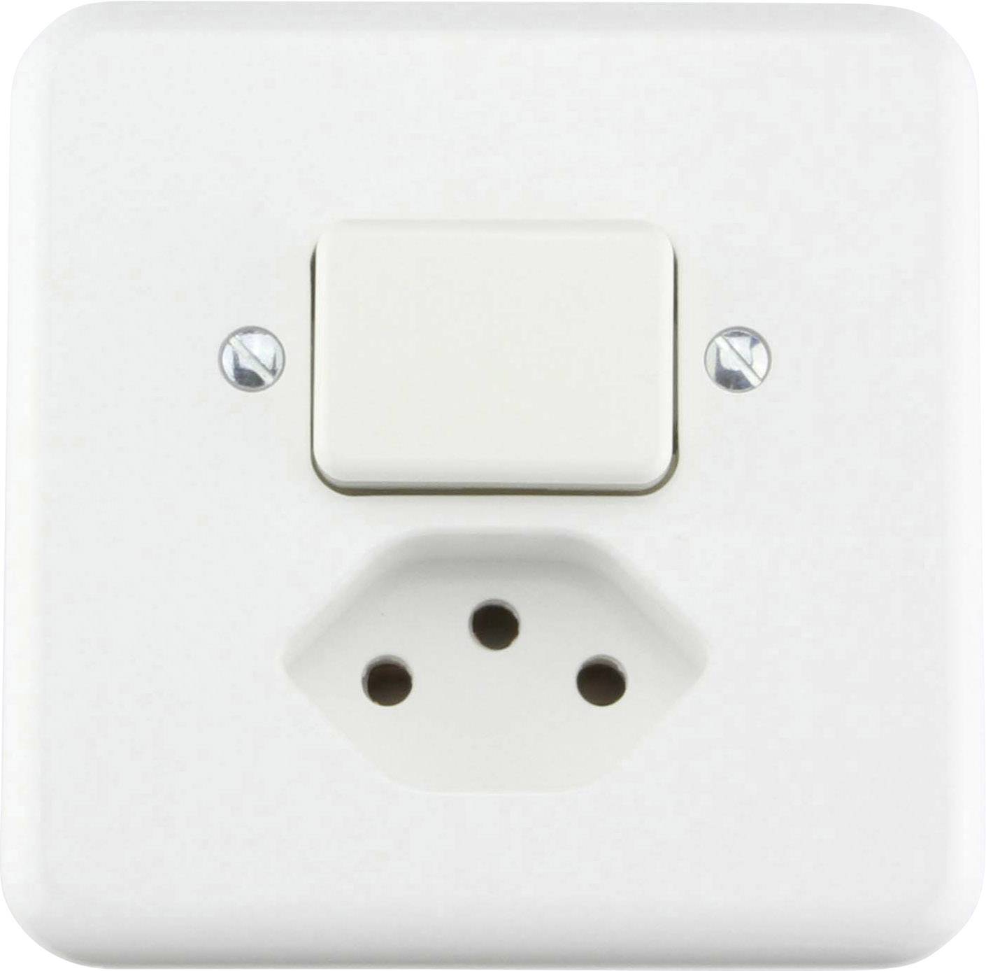 MICA Insert Interrupteur et prise Mica blanc 127217 1 pc(s)