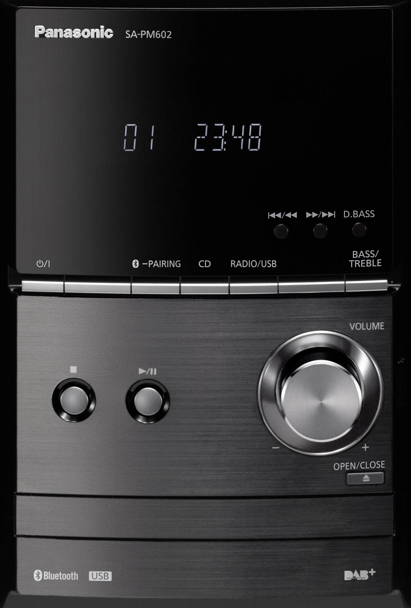 Panasonic SC-PM602EG-K Chaîne stéréo Bluetooth, DAB+, CD, FM, USB, 2 x 20 W noir-3