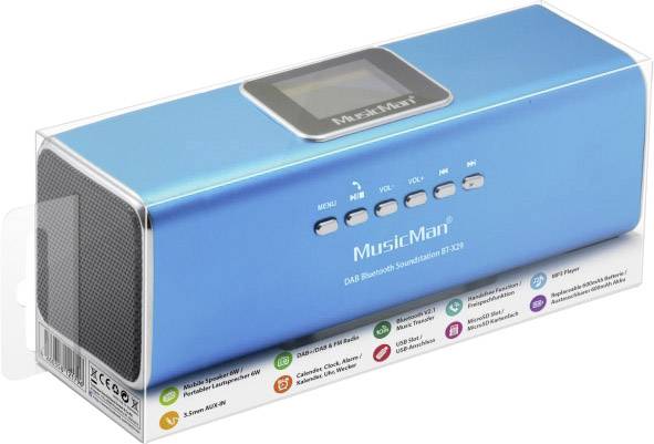 Technaxx Musicman BT-X29 Enceinte Bluetooth bleu-3
