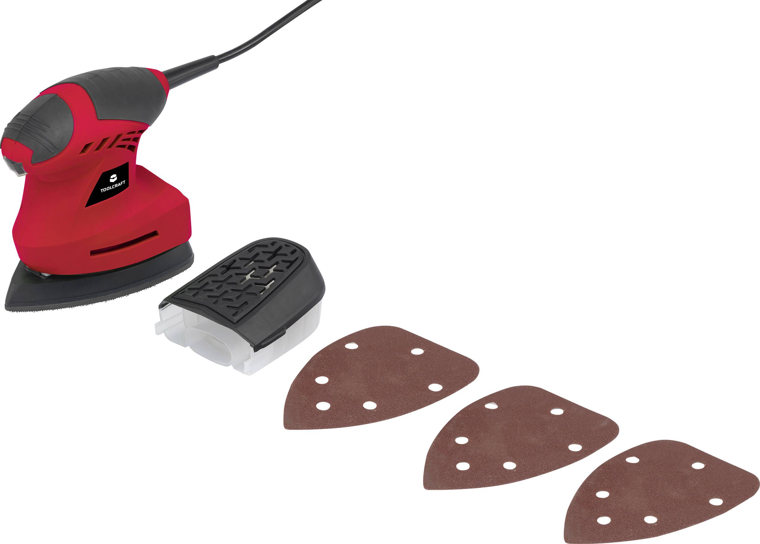 TOOLCRAFT T-MS 200 W 1582582 Ponceuse multi + accessoires 200 W 150 x 150 x 100 mm-1