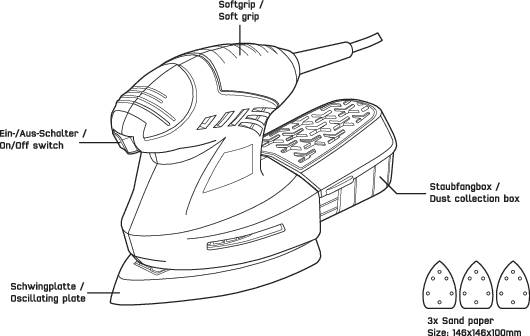 TOOLCRAFT T-MS 200 W 1582582 Ponceuse multi + accessoires 200 W 150 x 150 x 100 mm-6