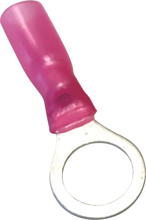 TRU COMPONENTS 1583110 Cosse à oeillet avec gaine thermorétractable Section max.=1.50 mm² partiellement isolé rouge 1 pc